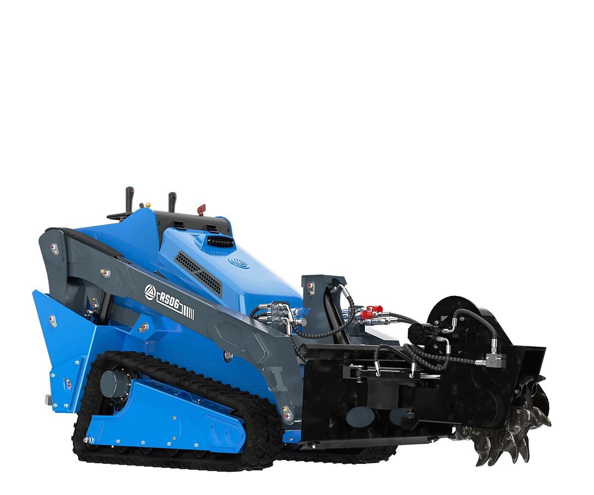 Rippa RS06 Mini Skid Steer Loader with Stump Grinder Attachment-Mini Excavators For Sale - Rippa® China Manufacturer
