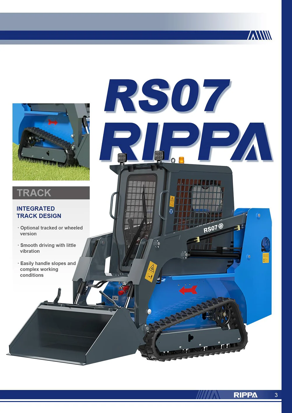 RS07 Skid Steer Loader-Mini Excavators For Sale - Rippa® China Manufacturer
