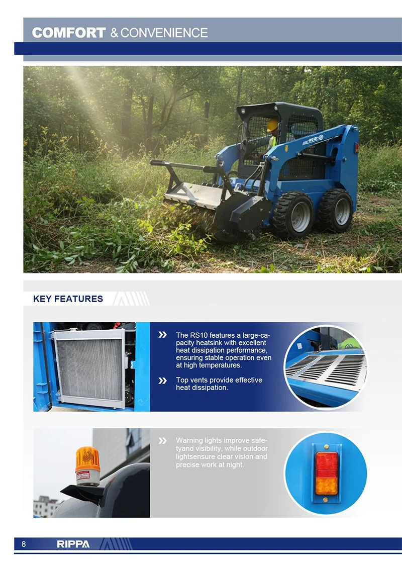 RS10 Skid Steer Loader-Mini Excavators For Sale - Rippa® China Manufacturer