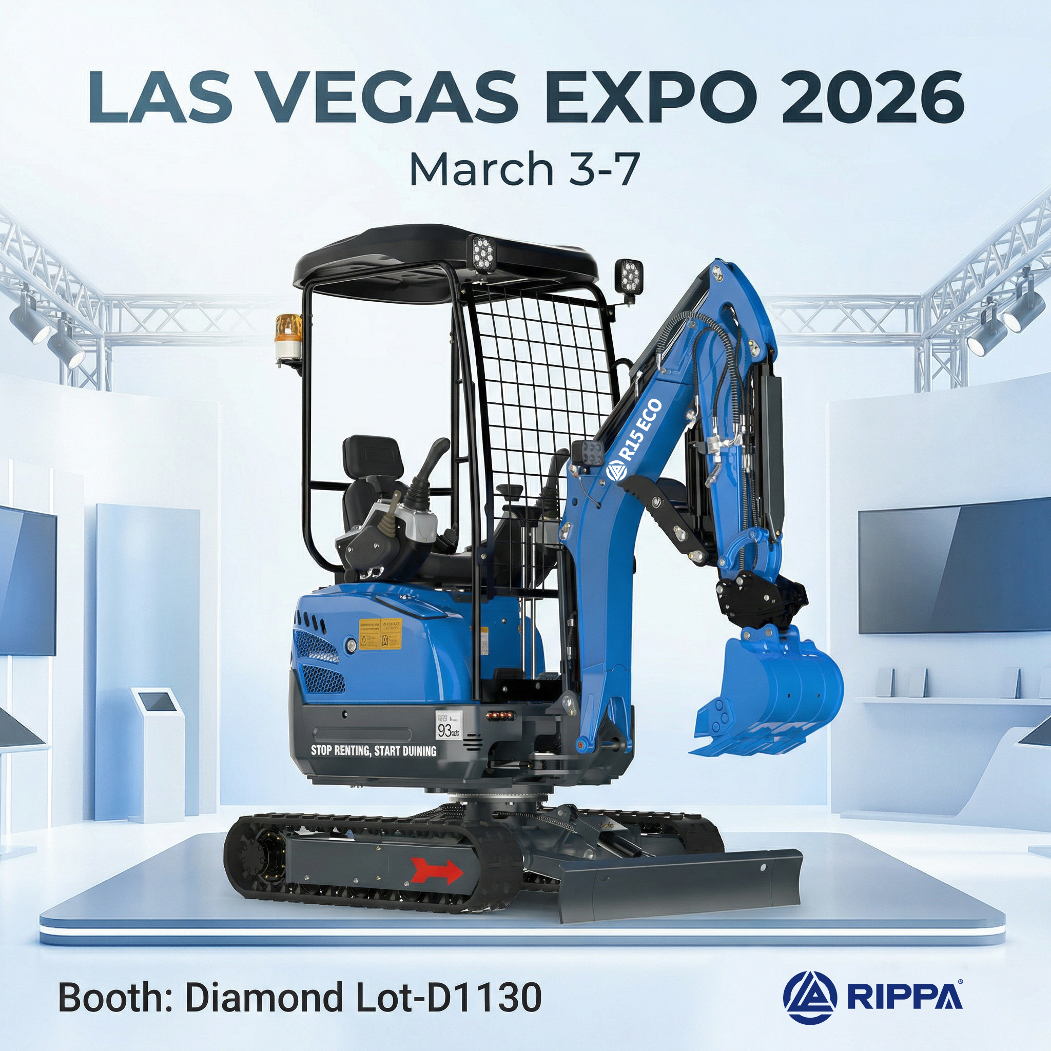 RIPPA Exhibition Countdown: 8 Days Until We Meet in Las Vegas-Mini Excavators For Sale - Rippa® China Manufacturer