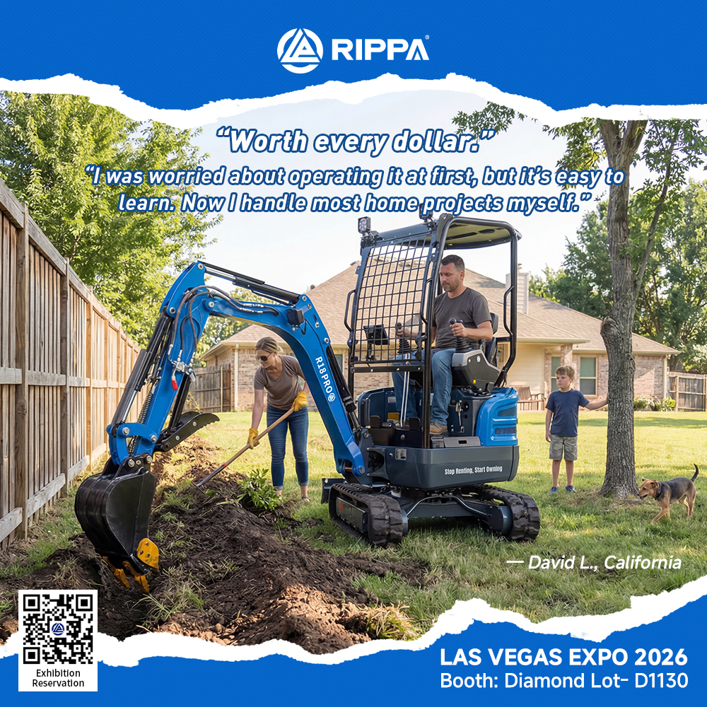 Rippa at Las Vegas Expo 2026: Connecting with U.S. Contractors and Homeowners-Mini Excavators For Sale - Rippa® China Manufacturer