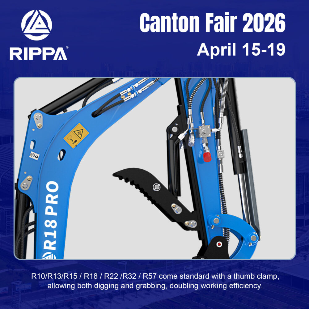 RIPPA at Canton Fair 2026: Discover High-Efficiency Mini Excavators with Thumb Clamp Technology-Mini Excavators For Sale - Rippa® China Manufacturer