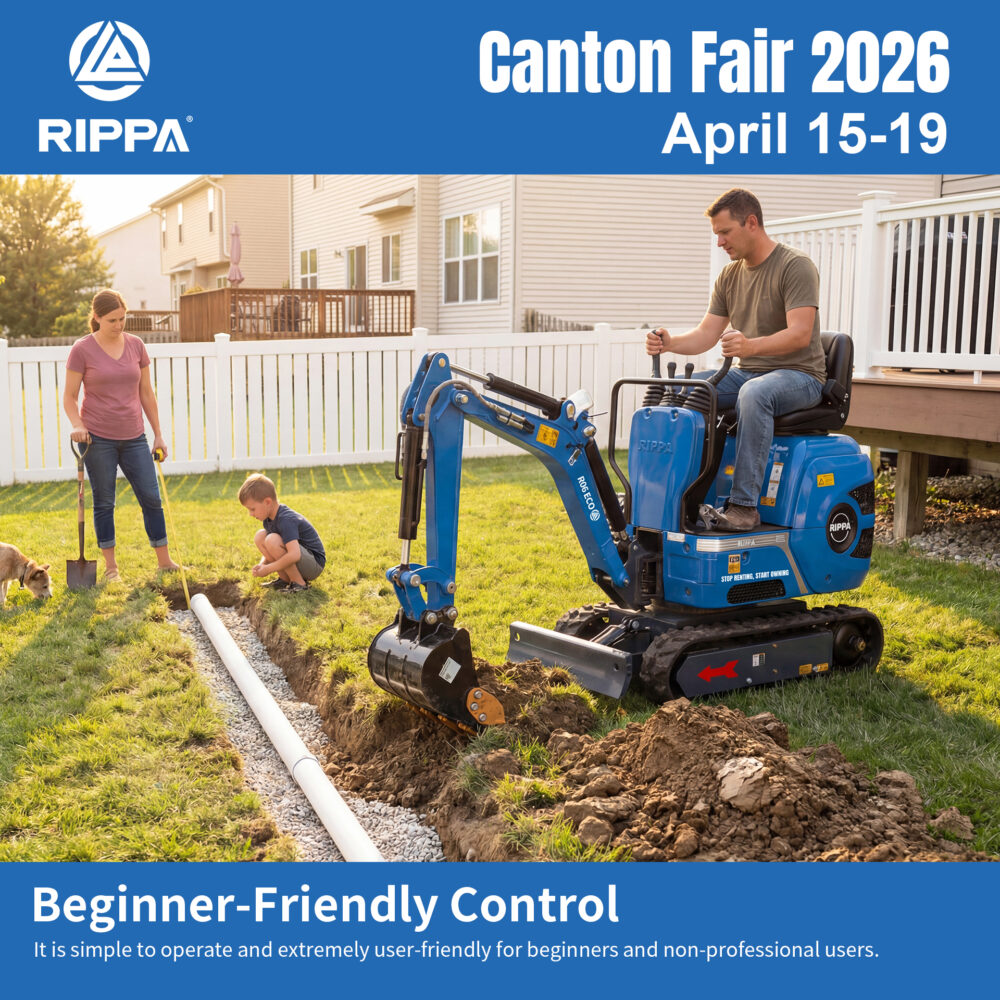 RIPPA Mini Excavators – Beginner-Friendly Control at Canton Fair 2026-Mini Excavators For Sale - Rippa® China Manufacturer