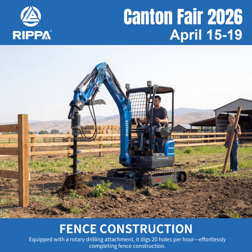 Canton Fair 2026 – Autonomous Construction Technology-Mini Excavators For Sale - Rippa® China Manufacturer