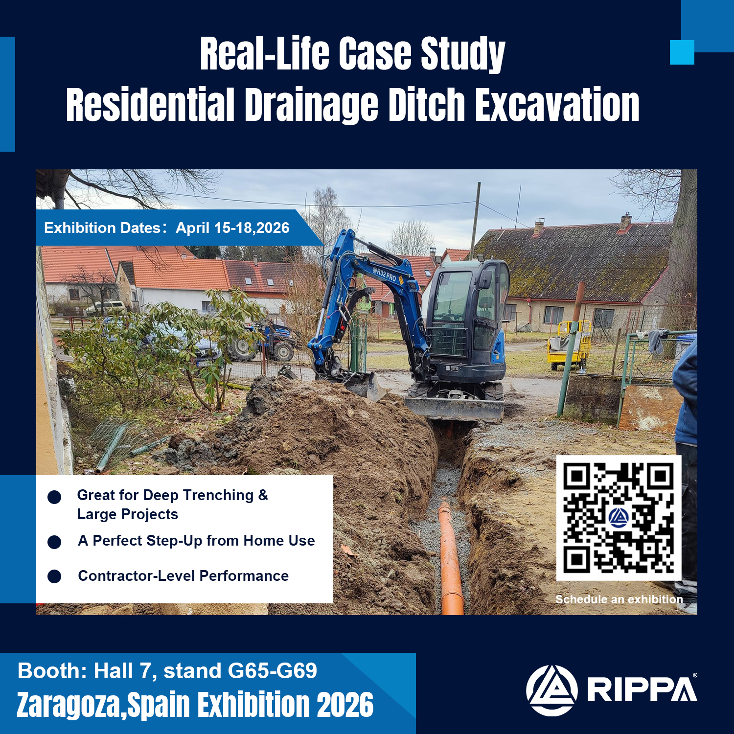 Real-World Construction Applications: RIPPA Equipment for Ground Leveling and Tree Root Clearing-Mini Excavators For Sale - Rippa® China Manufacturer