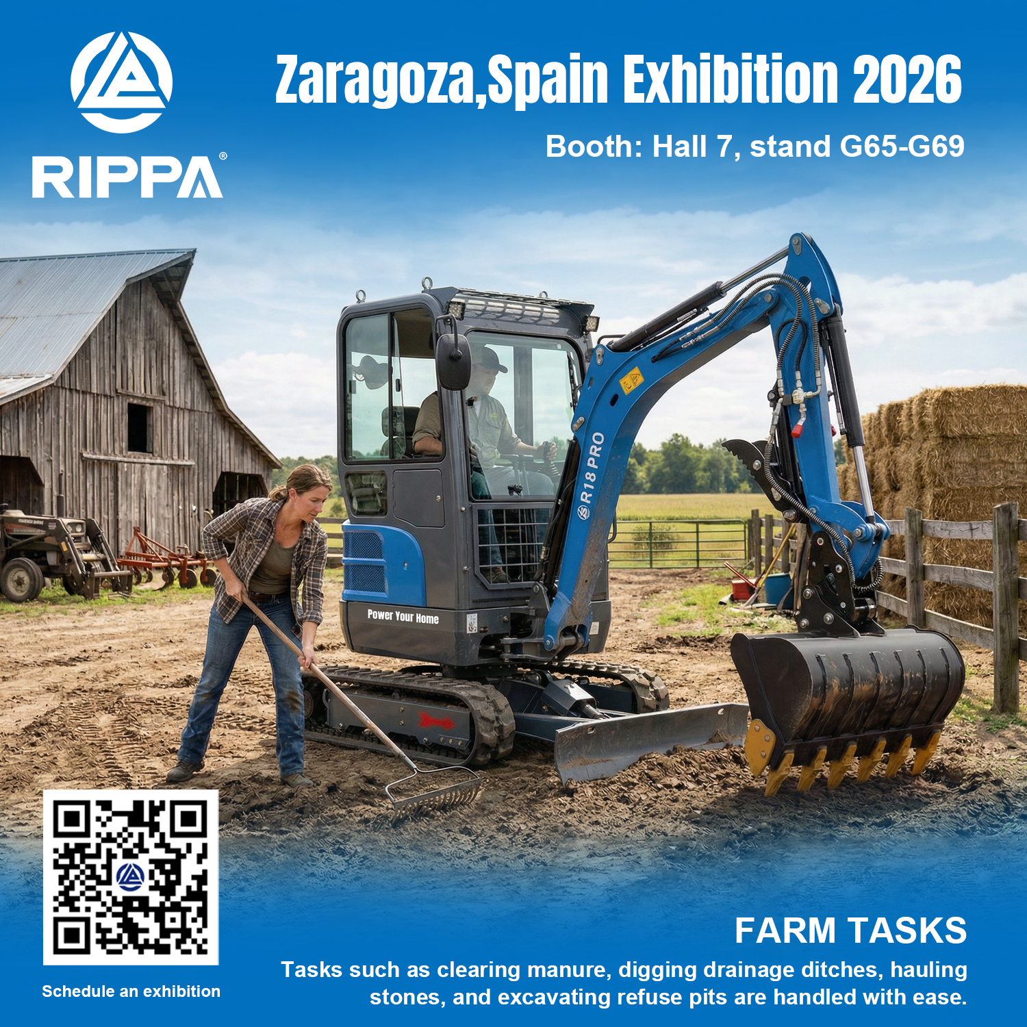 RIPPA at Zaragoza, Spain Exhibition 2026 – Efficient Excavation Solutions for European Markets-Mini Excavators For Sale - Rippa® China Manufacturer