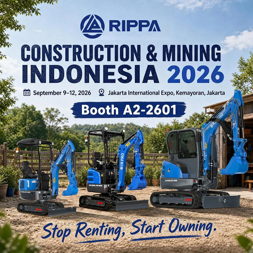 Meet RIPPA at Construction & Mining Indonesia 2026 in Jakarta-Mini Excavators For Sale - Rippa® China Manufacturer Meet RIPPA at Construction & Mining Indonesia 2026 in Jakarta-Mini Excavators For Sale - Rippa® China Manufacturer