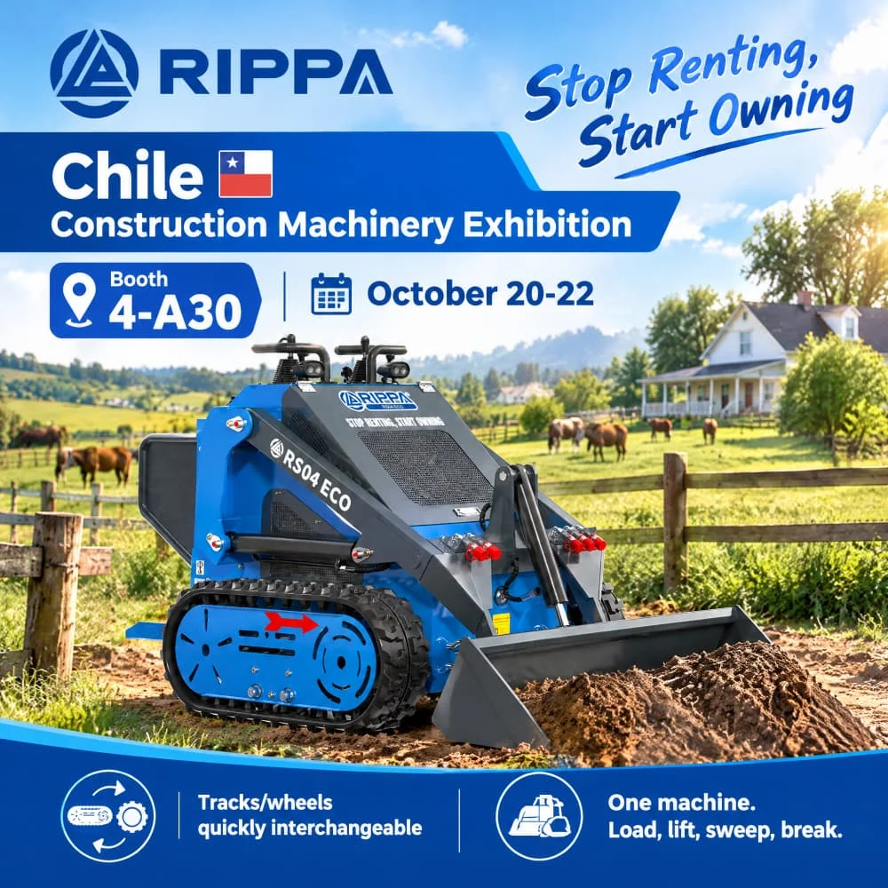 RIPPA at Chile Construction Machinery Exhibition 2026: Visit Booth 4-A30-Mini Excavators For Sale - Rippa® China Manufacturer RIPPA at Chile Construction Machinery Exhibition 2026: Visit Booth 4-A30-Mini Excavators For Sale - Rippa® China Manufacturer