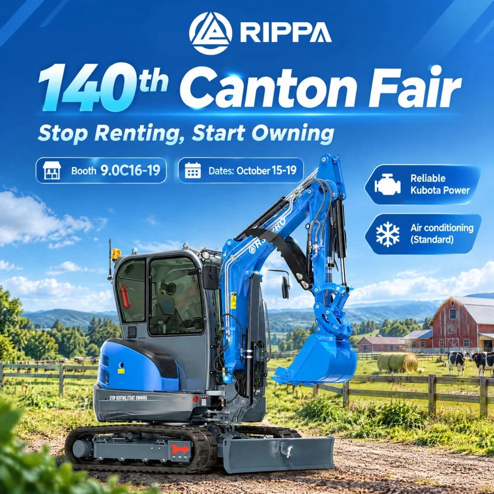 RIPPA Mini Excavators at the 140th Canton Fair 2026-Mini Excavators For Sale - Rippa® China Manufacturer RIPPA Mini Excavators at the 140th Canton Fair 2026-Mini Excavators For Sale - Rippa® China Manufacturer