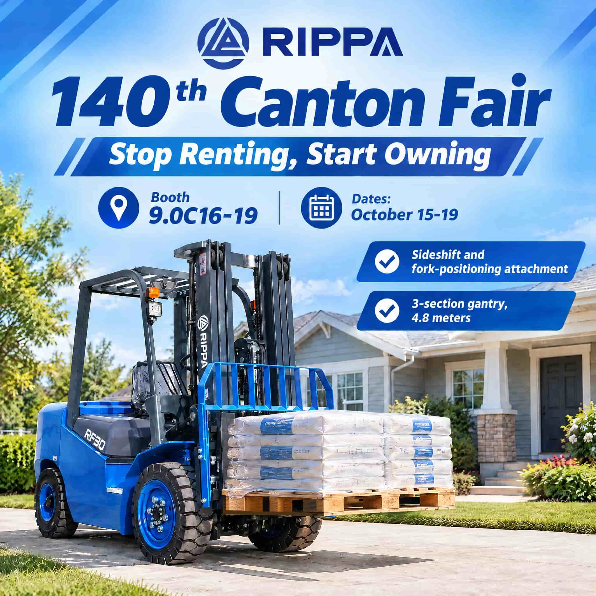 RIPPA Forklift to Be Showcased at the 140th Canton Fair-Mini Excavators For Sale - Rippa® China Manufacturer RIPPA Forklift to Be Showcased at the 140th Canton Fair-Mini Excavators For Sale - Rippa® China Manufacturer