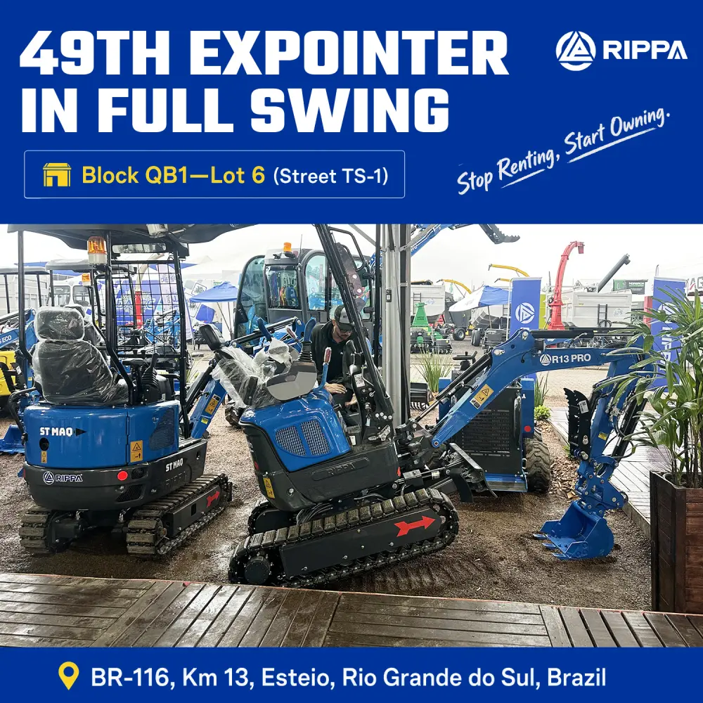 RIPPA Machinery at the 49th Expointer in Brazil-Mini Excavators For Sale - Rippa® China Manufacturer RIPPA Machinery at the 49th Expointer in Brazil-Mini Excavators For Sale - Rippa® China Manufacturer