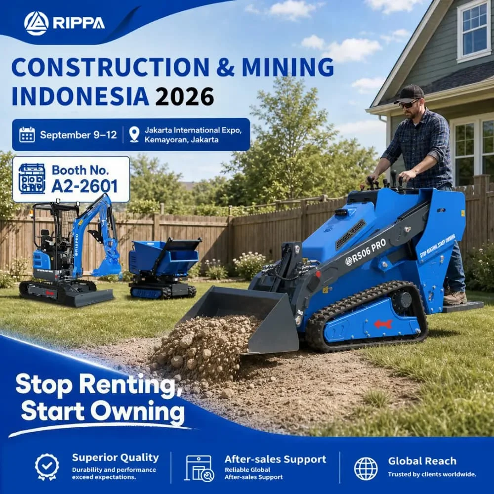 Meet RIPPA at Construction & Mining Indonesia 2026-Mini Excavators For Sale - Rippa® China Manufacturer Meet RIPPA at Construction & Mining Indonesia 2026-Mini Excavators For Sale - Rippa® China Manufacturer