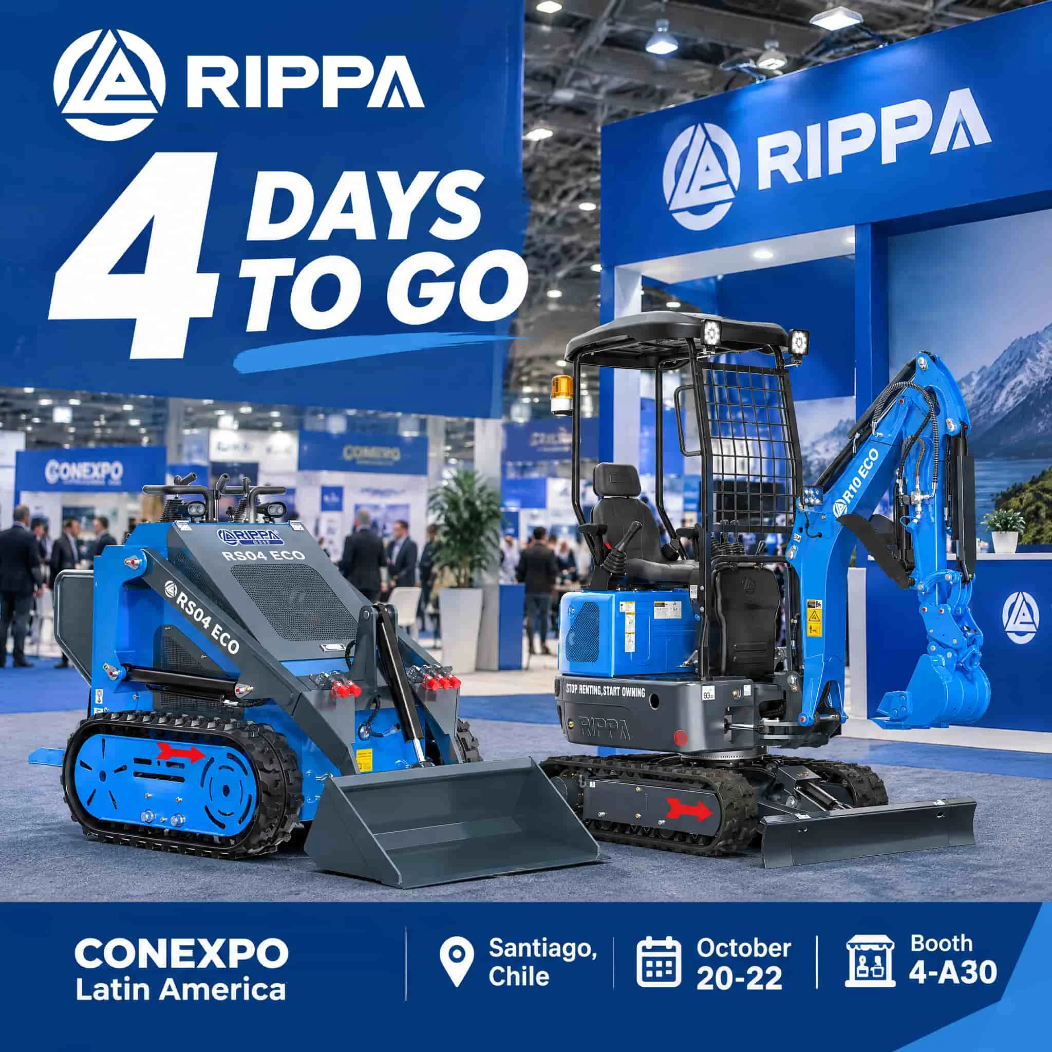 RIPPA at CONEXPO Latin America 2026: 4 Days to Go-Mini Excavators For Sale - Rippa® China Manufacturer RIPPA at CONEXPO Latin America 2026: 4 Days to Go-Mini Excavators For Sale - Rippa® China Manufacturer