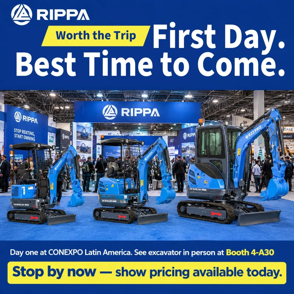 RIPPA at CONEXPO Latin America 2026: First Day Opens in Chile-Mini Excavators For Sale - Rippa® China Manufacturer