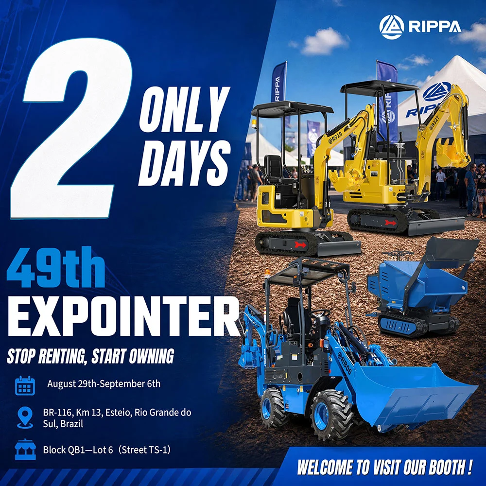 RIPPA at the 49th Expointer: Only 2 Days to Go-Mini Excavators For Sale - Rippa® China Manufacturer RIPPA at the 49th Expointer: Only 2 Days to Go-Mini Excavators For Sale - Rippa® China Manufacturer