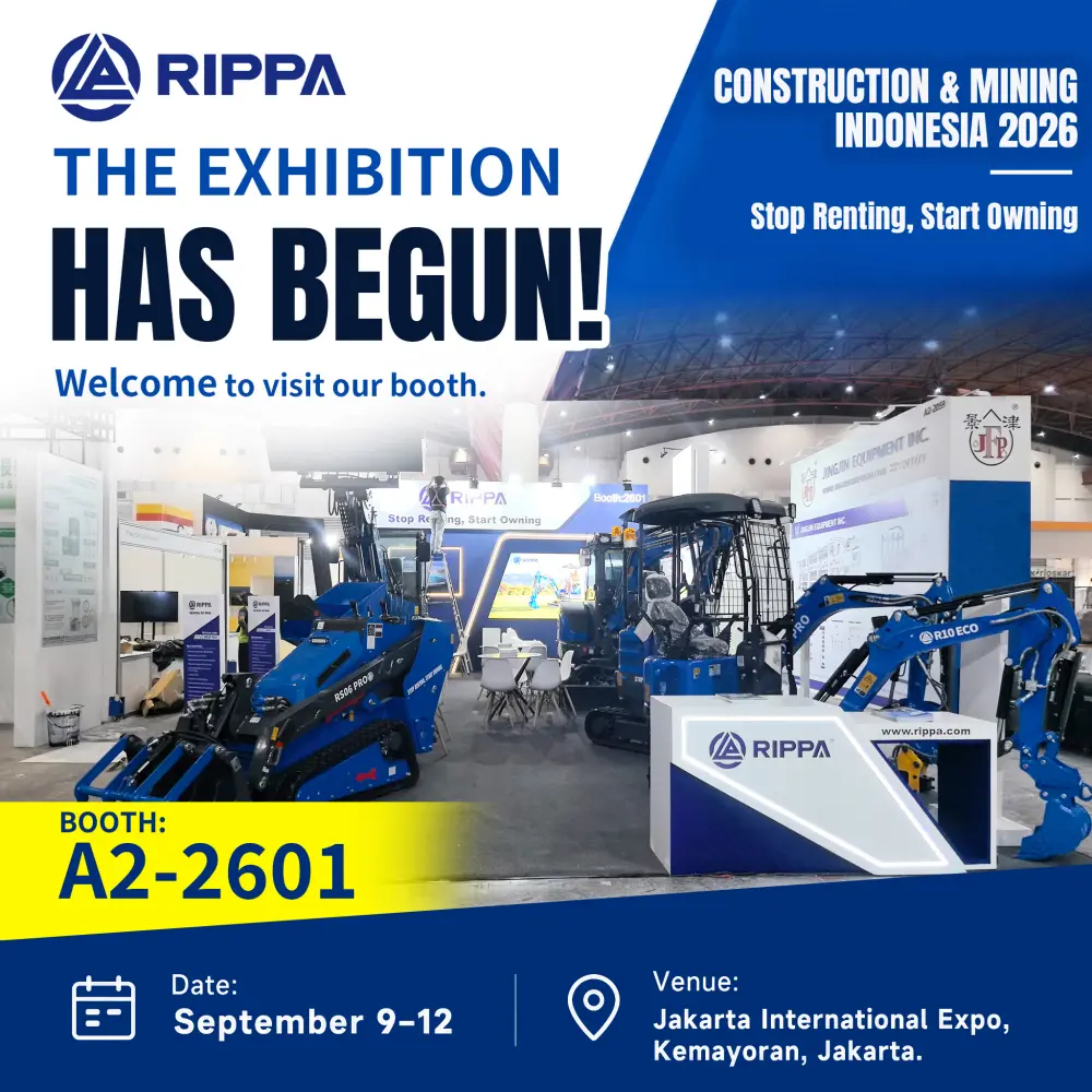 RIPPA Opens Its Booth at Construction & Mining Indonesia 2026-Mini Excavators For Sale - Rippa® China Manufacturer RIPPA Opens Its Booth at Construction & Mining Indonesia 2026-Mini Excavators For Sale - Rippa® China Manufacturer
